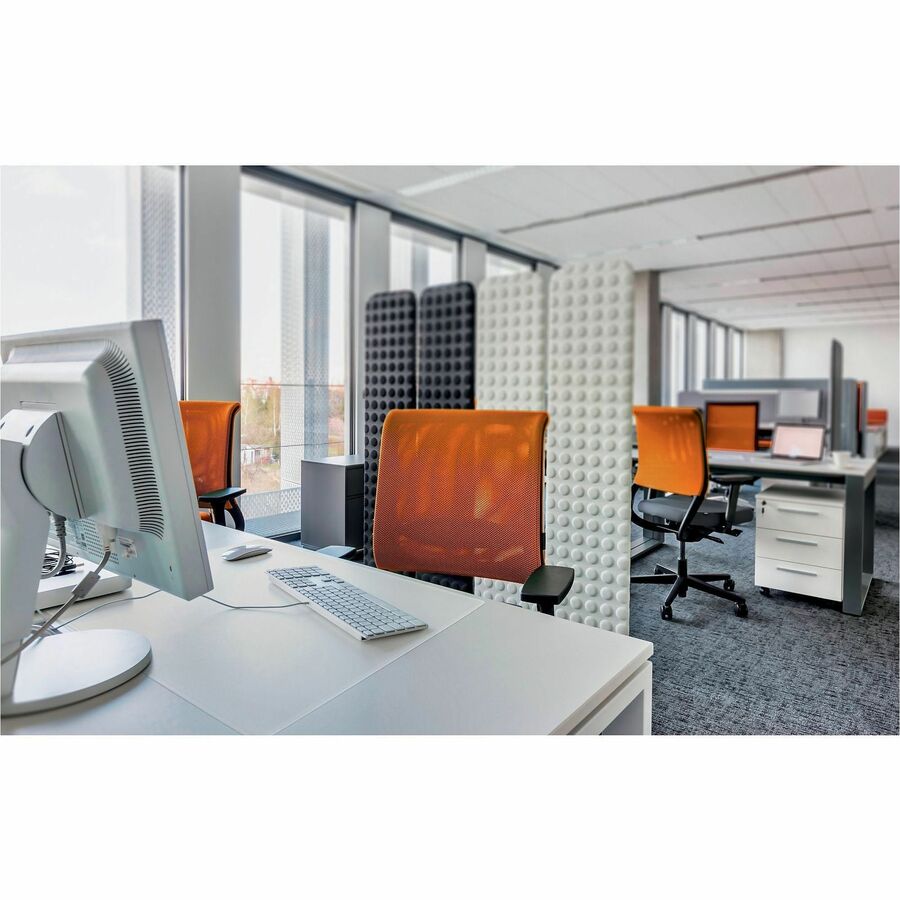 Non-slip desk mat with contoured edges made from PP which provides a comfortable writing surface - 712319