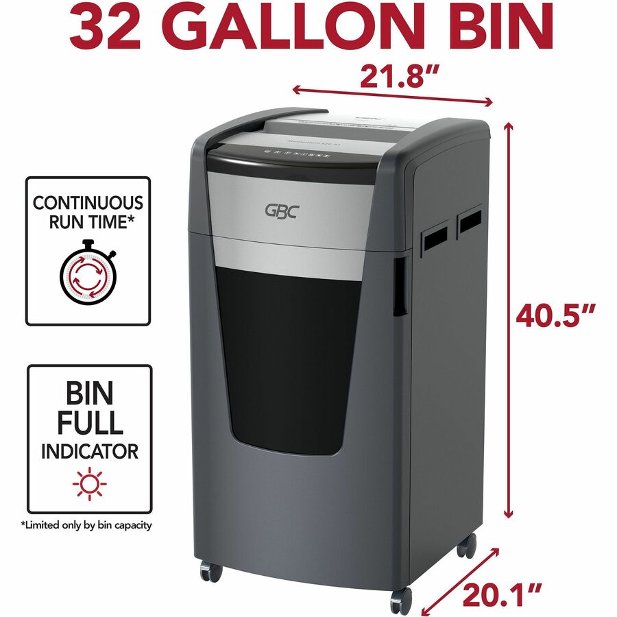 GBC Momentum Paper Shredder, M20-32, Micro-Cut, Anti-Jam, 20 Sheets - WSM177006