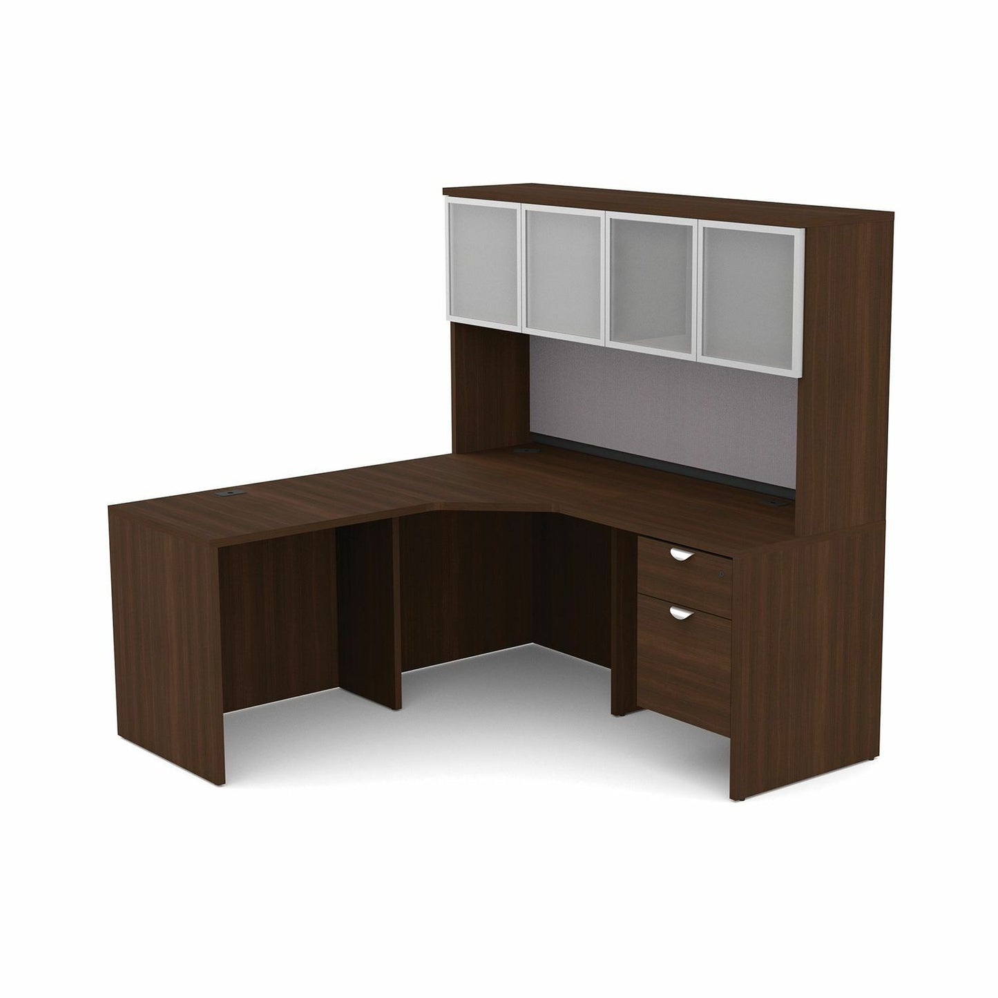HDL L-Shape Suite Work Station with Closed Hutch