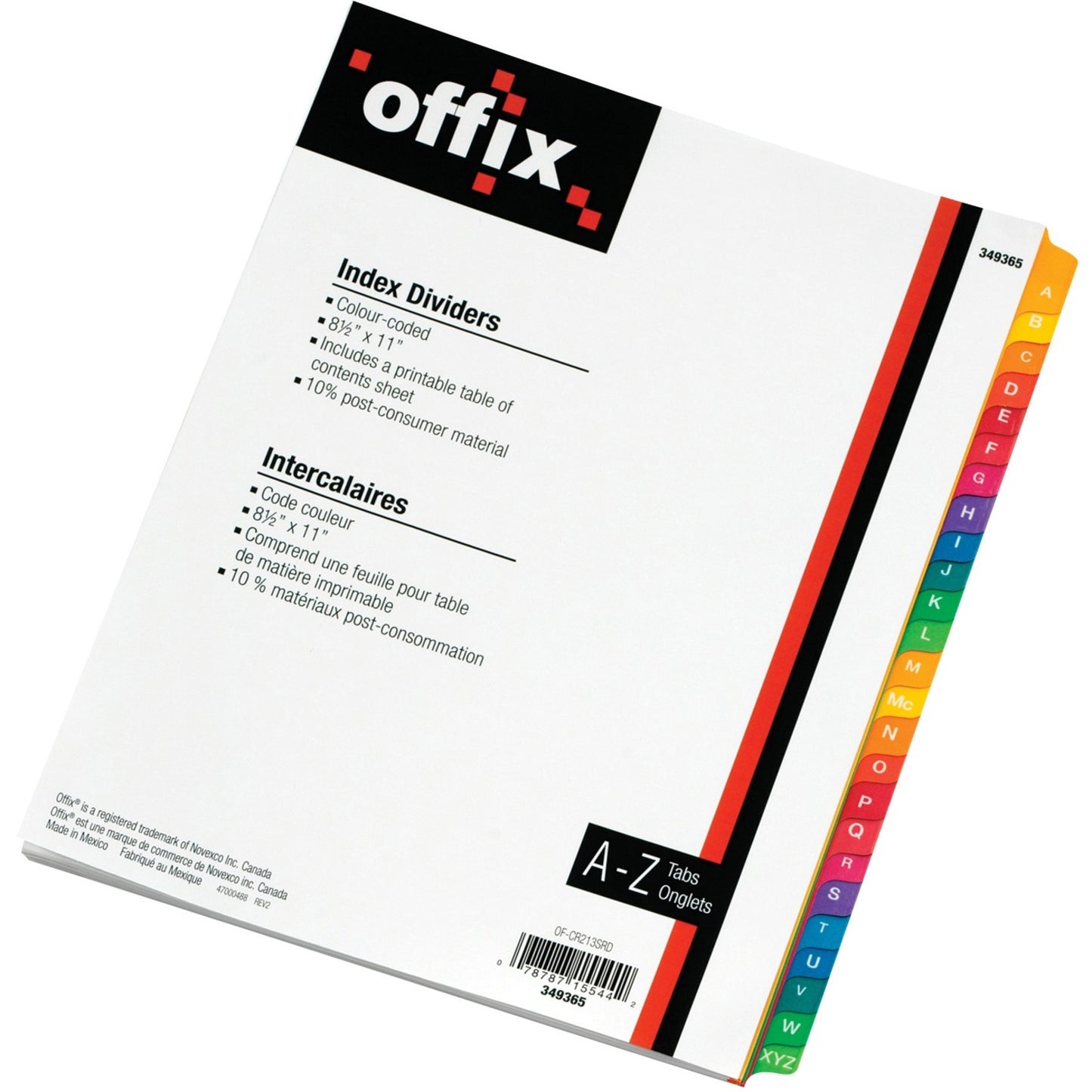 Novexco OFCR213SRD Index Divider