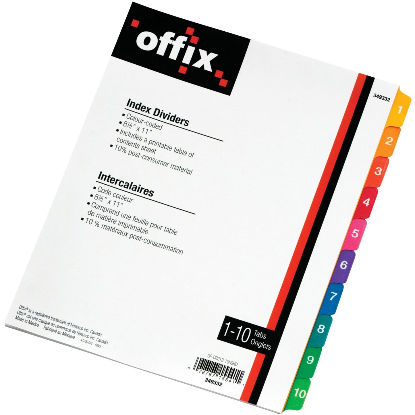 Novexco 349332 Index Divider