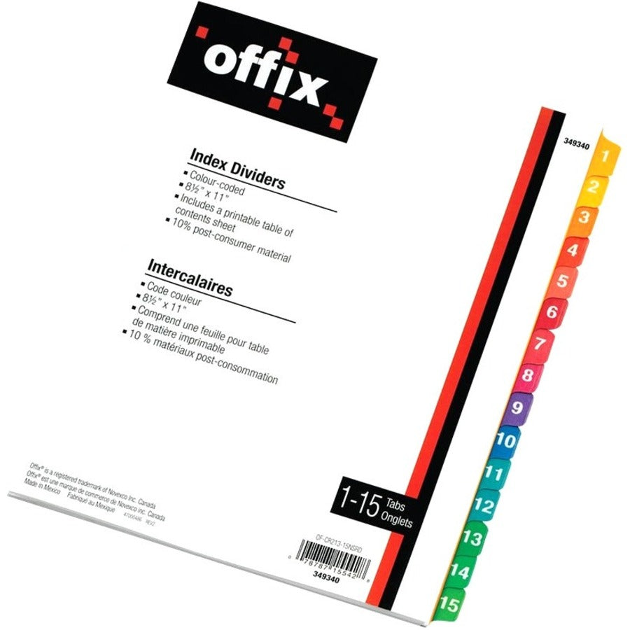 Novexco 349340 Index Divider