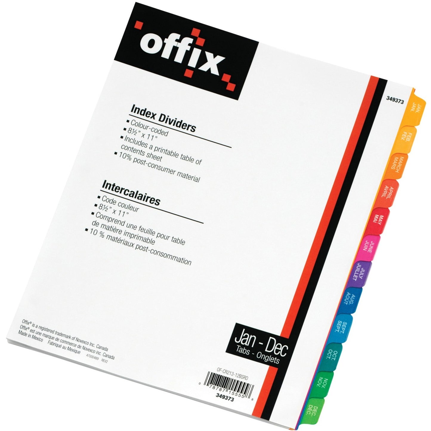 Novexco 349373 Index Divider