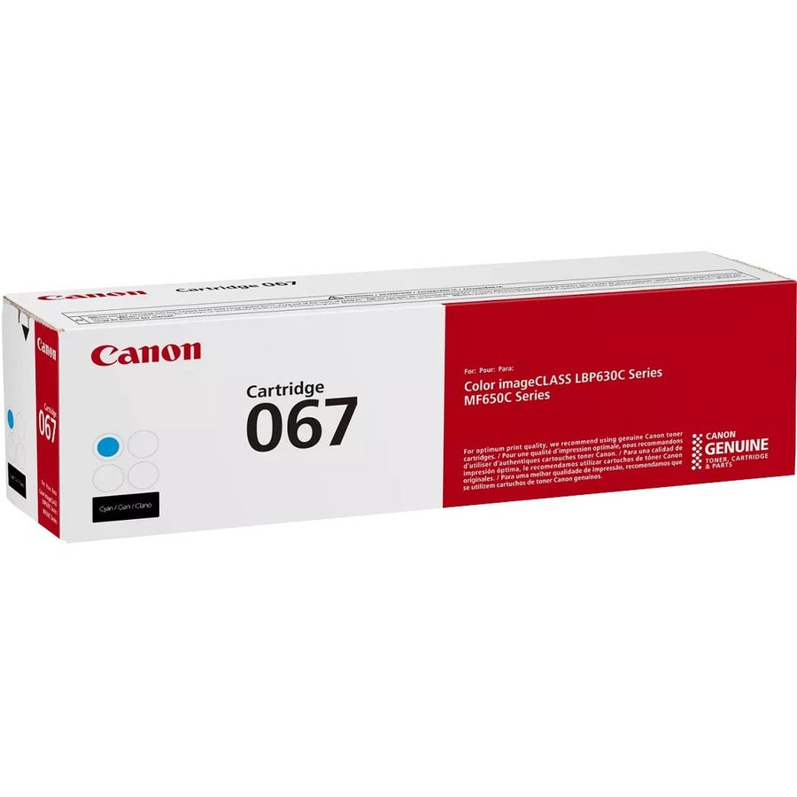 Canon 067 Original Standard Yield Laser Toner Cartridge - Cyan - 1 Each - 5101C001