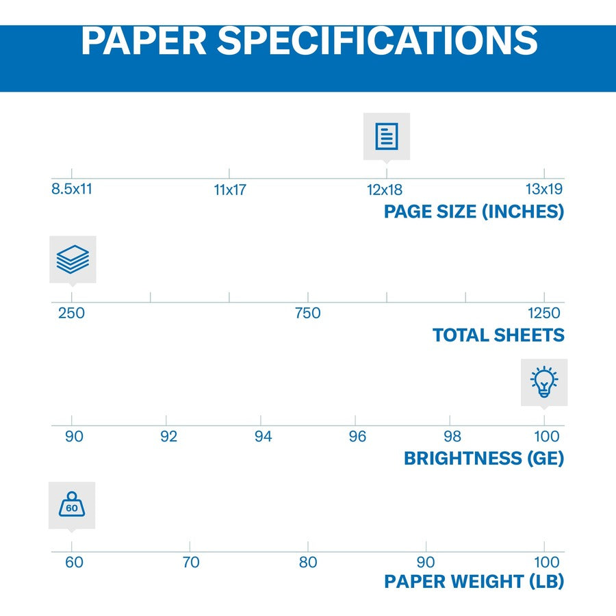 Hammermill Color Copy Cover for Color Copiers, Inkjet & Laser Printers - White - 120040-NVXC