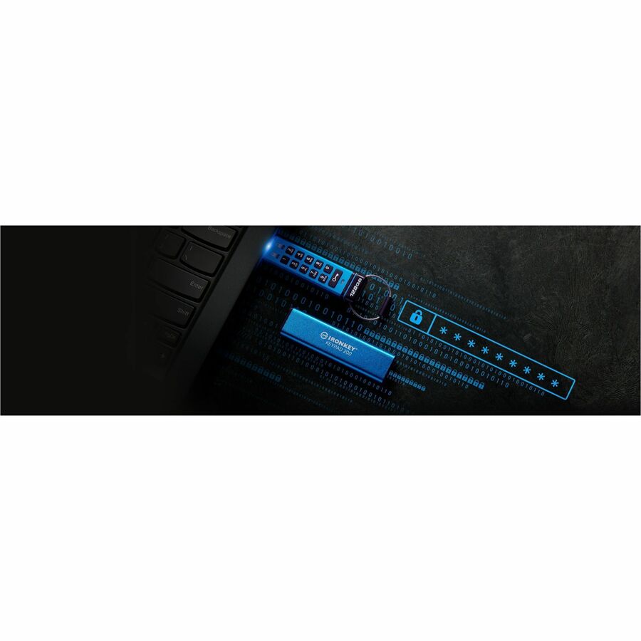 IronKey Keypad 200 128GB USB 3.2 (Gen 1) Type C Flash Drive - IKKP200C/128GB