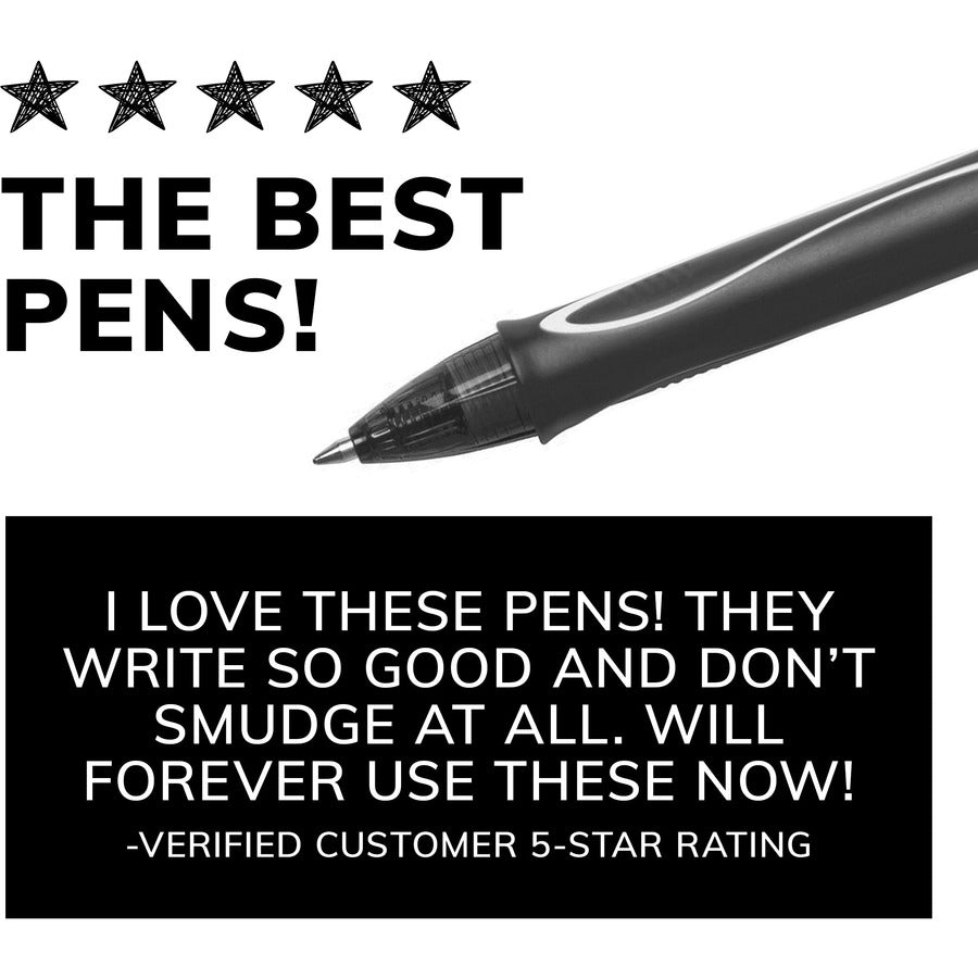 BIC Gel-ocity Quick Dry Black Gel Pens, Medium Point (0.7 mm), 2-Count Pack, Retractable Gel Pens With Comfortable Full Grip - RGLCGP21-BLK-CA