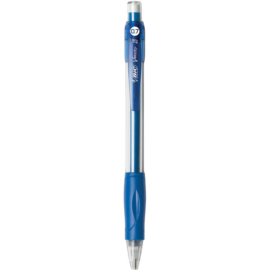 BIC Velocity Original Mechanical Pencil , Thick Point (0.7 mm), Assorted-colour Barrels, 12-Count Pack, Pencils for School and Office Supplies - MV711-BLK-CA