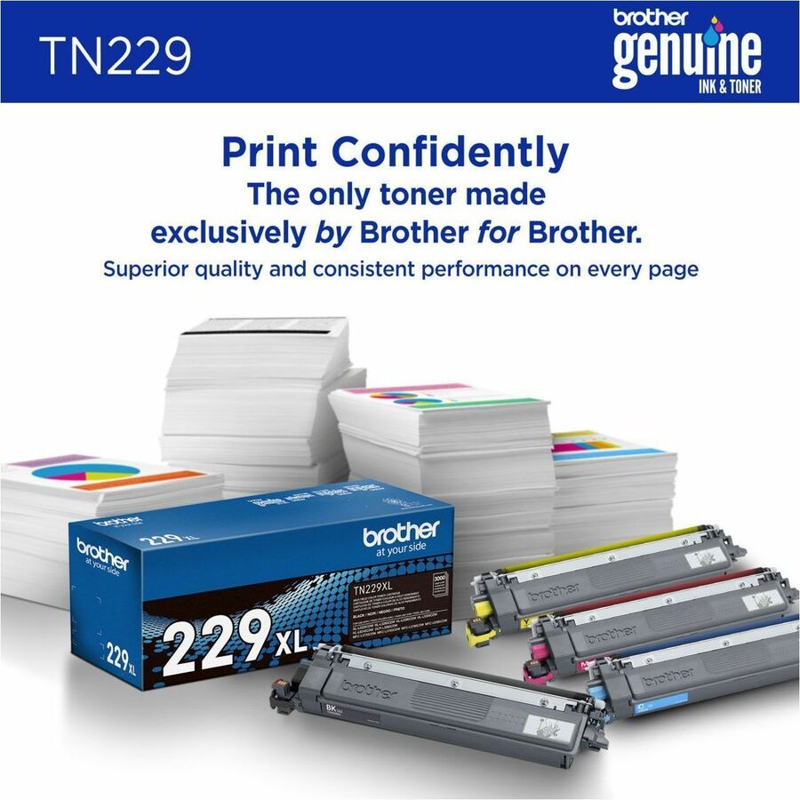 Brother Original Standard Yield Laser Toner Cartridge - Cyan - 1 Each - TN229C