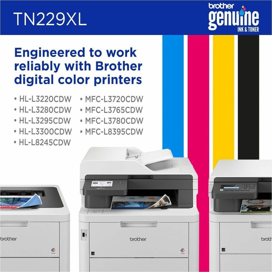 Brother Original High Yield Laser Toner Cartridge - Yellow - 1 Each - TN229XLY