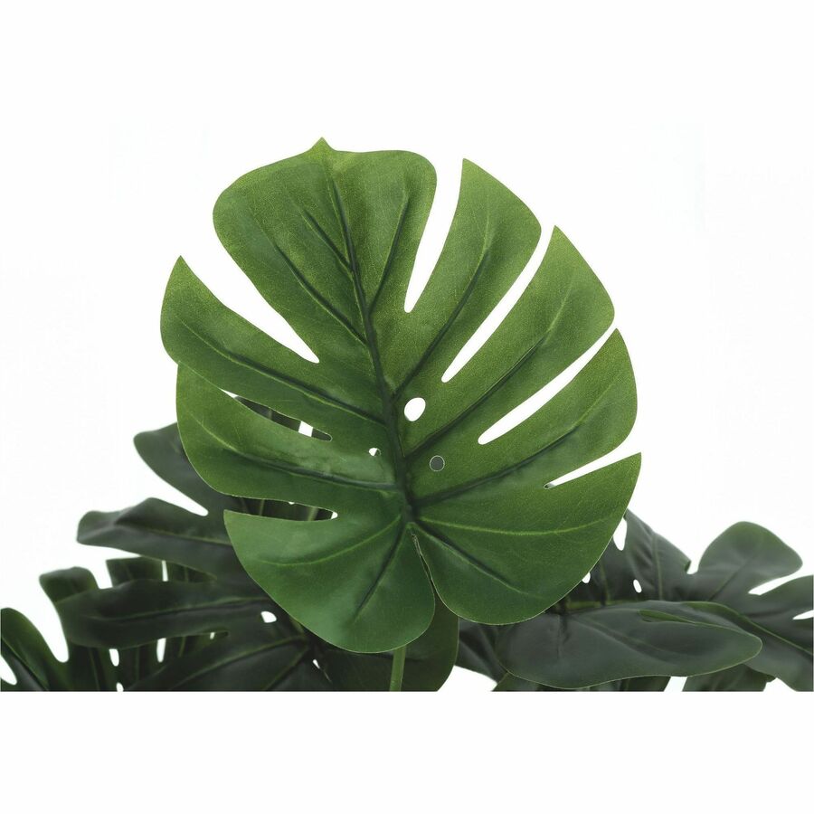 Monarch Specialties Artificial Plant - 24"H / Indoor Monstera / 5" Black Pot - I9576