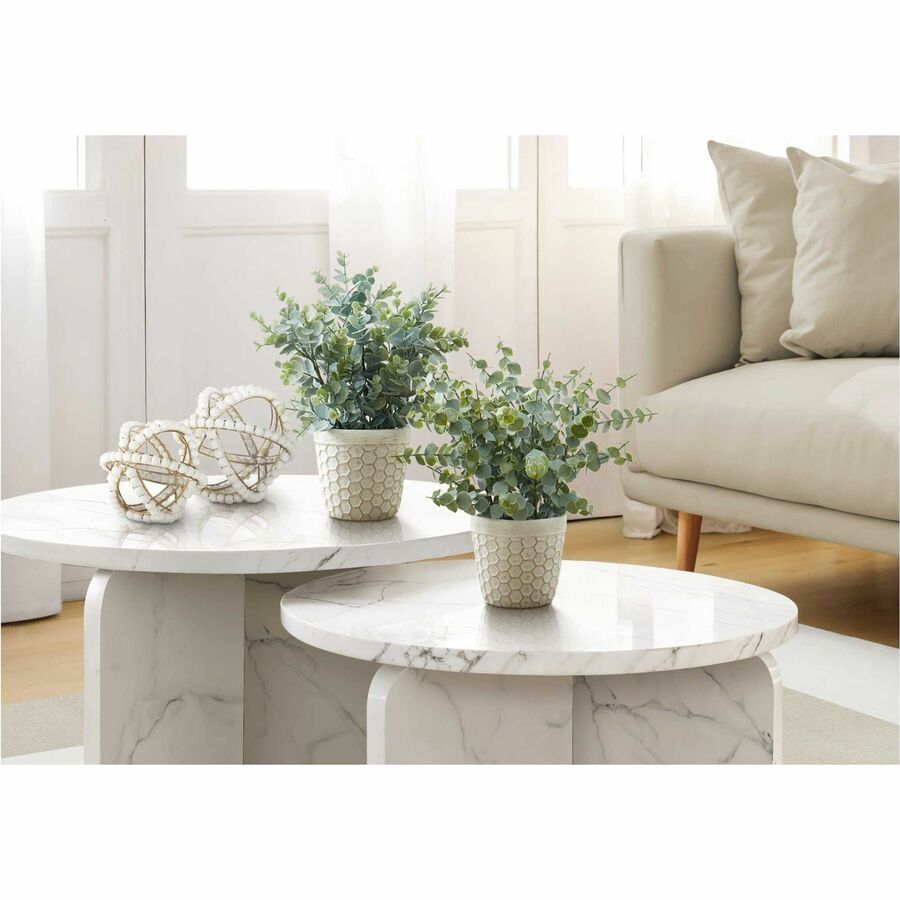 Monarch Specialties Artificial Plant - 2pcs / 13"H Eucalyptus/ Grass/ 4" Pot - I9581