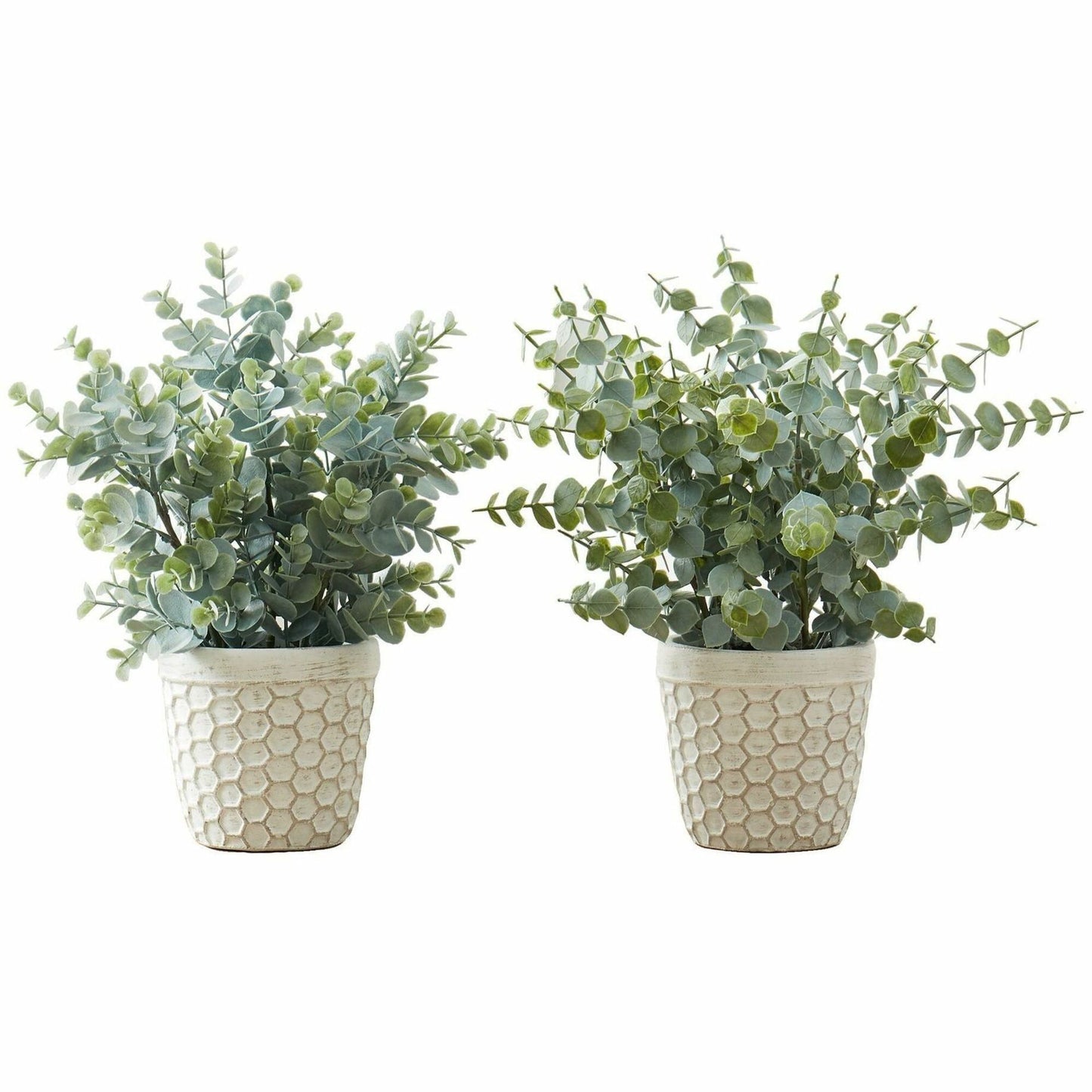 Monarch Specialties Artificial Plant - 2pcs / 13"H Eucalyptus/ Grass/ 4" Pot
