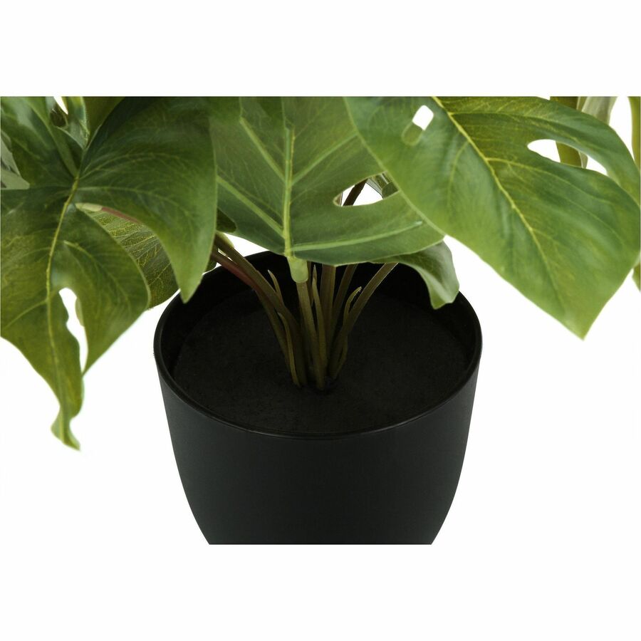 Monarch Specialties Artificial Plant - 2pcs / 13"H Monstera/Calathea/ 4" Pot - I9584