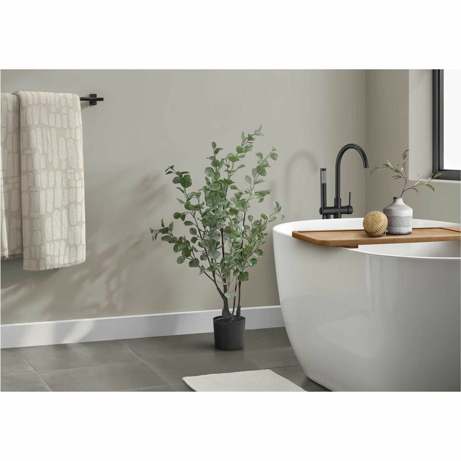 Monarch Specialties Artificial Plant - 35"H / Indoor Eucalyptus in a 5" Pot - I9562