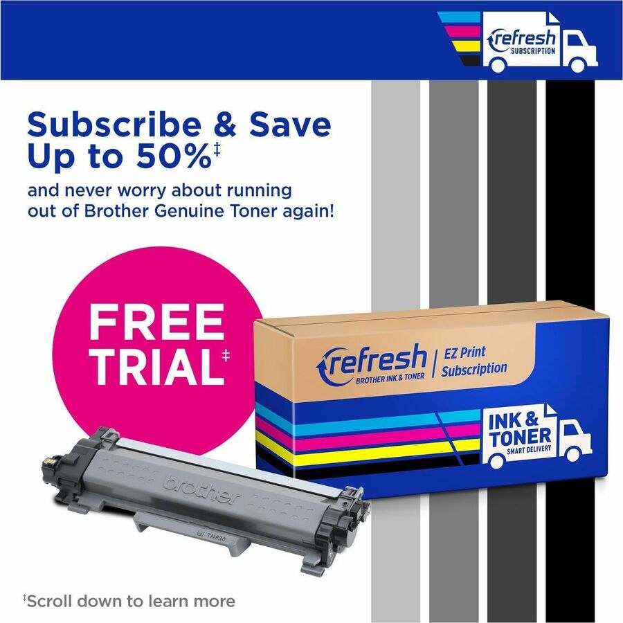 Brother Original Laser Toner Cartridge - Black - 1 Each - TN830XL