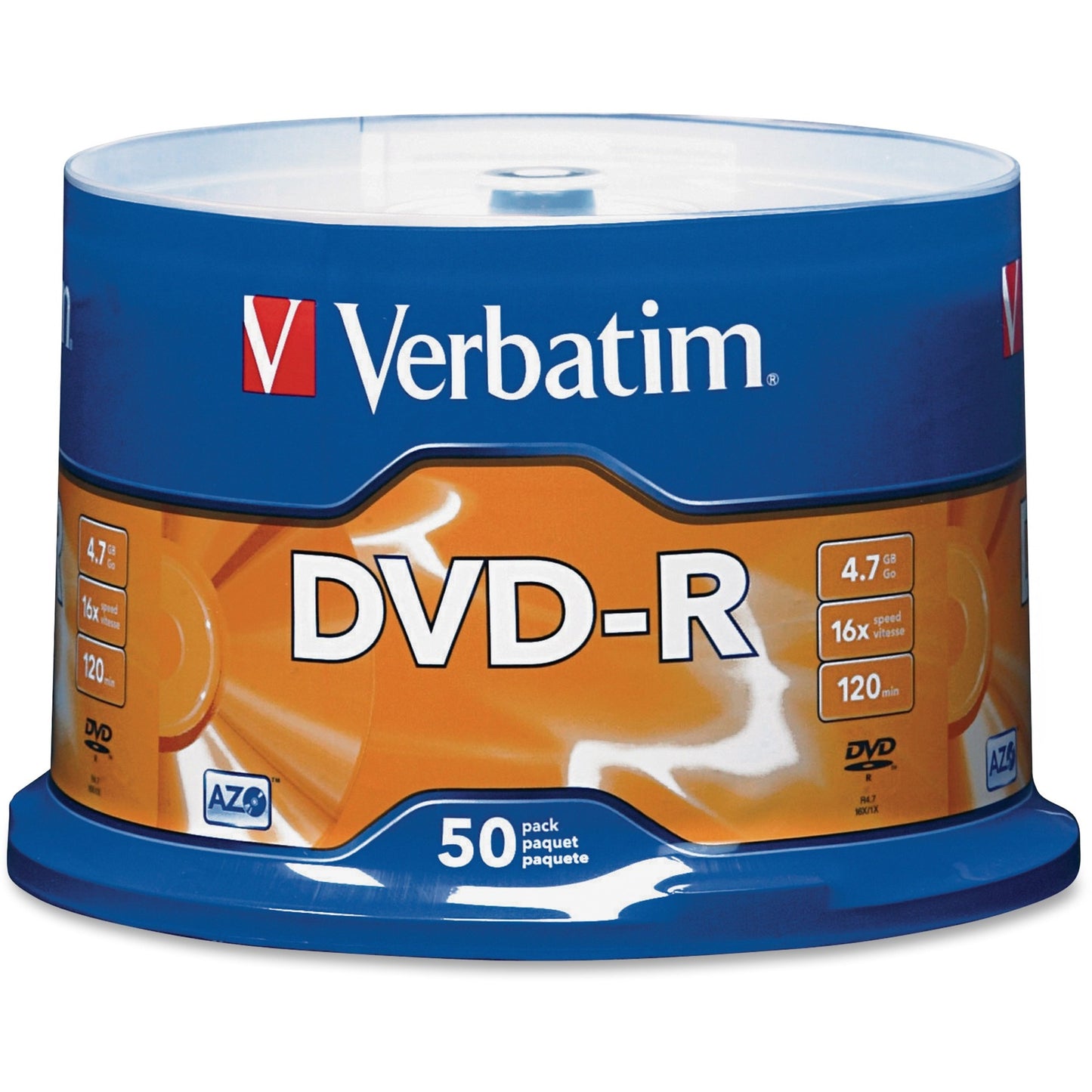 Verbatim 95101 DVD Recordable Media - DVD-R - 16x - 4.70 GB - 50 / Each
