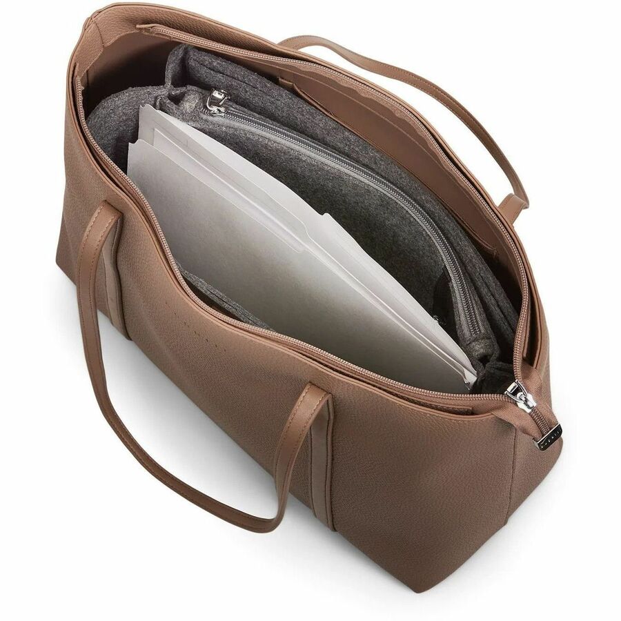 bugatti Pure Carrying Case (Tote) for 14" Notebook, Tablet, Key - Taupe - LBG5054BU-TAUPE