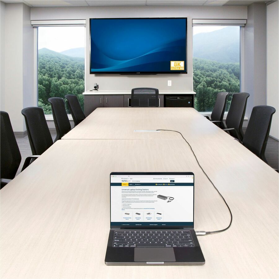 StarTech.com 50ft (15.2m) HDMI 2.1 Hybrid Active Optical Cable (AOC), CMP, Plenum Rated, 8K Ultra High Speed HDMI 2.1/2.0 Cable, 48Gbps - 8K-A-50F-HDMI-CABLE