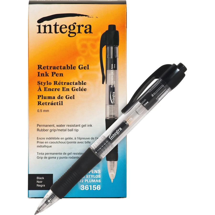 Integra Retractable 0.5mm Gel Pens - 36156NVXC