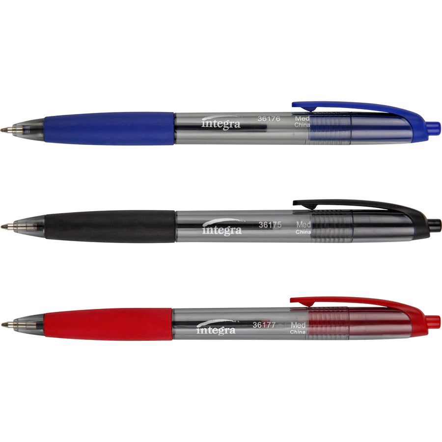 Integra Rubber Grip Retractable Pens - 36175NVXC