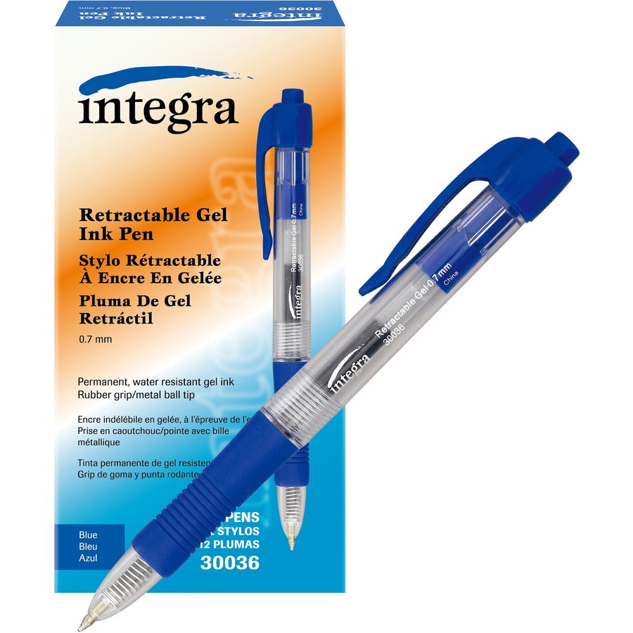Integra Retractable 0.7mm Gel Pens - 30036NVXC