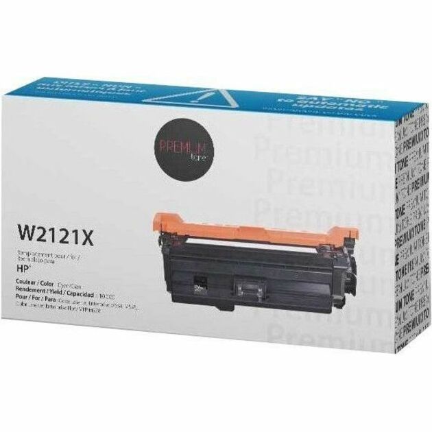 Premium Tone Laser Toner Cartridge W2121X - Cyan - 1 Each - NCHPW2121X