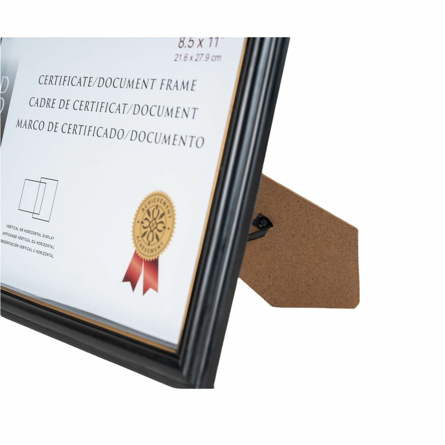 St. James® Certificate/Document/Diploma Frame, 8.5x11" , Black with Gold Trim, 83916 - 83916