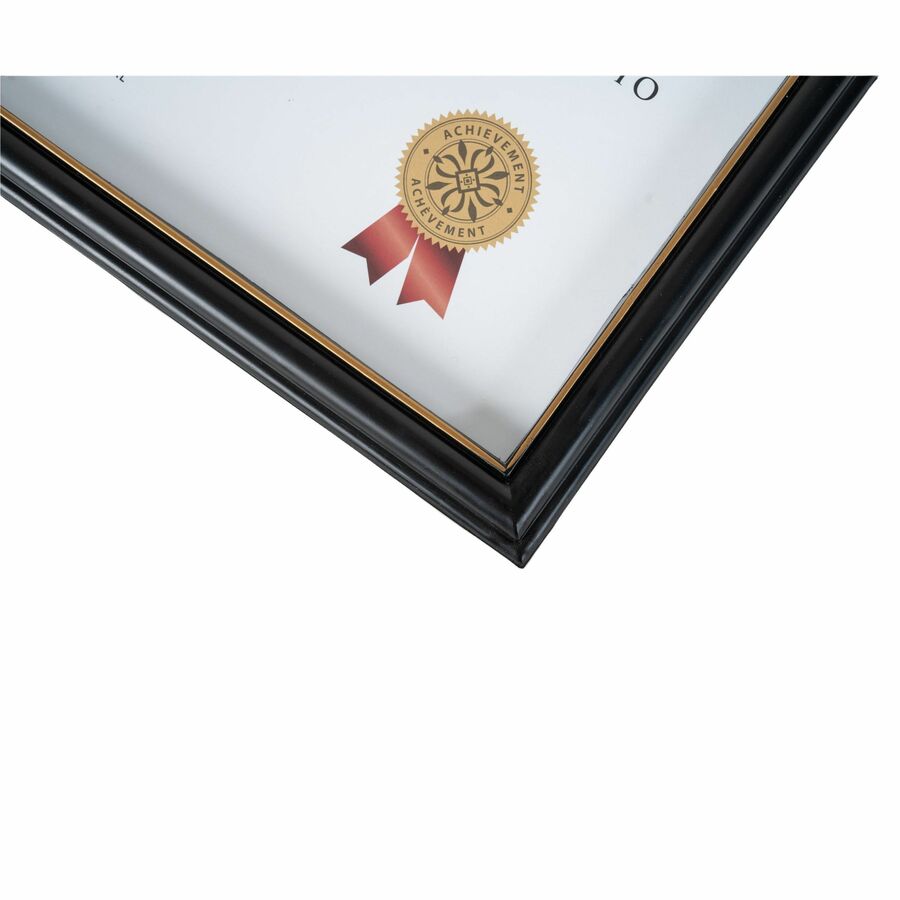 St. James® Certificate/Document/Diploma Frame, 8.5x11" , Black with Gold Trim, 83916 - 83916