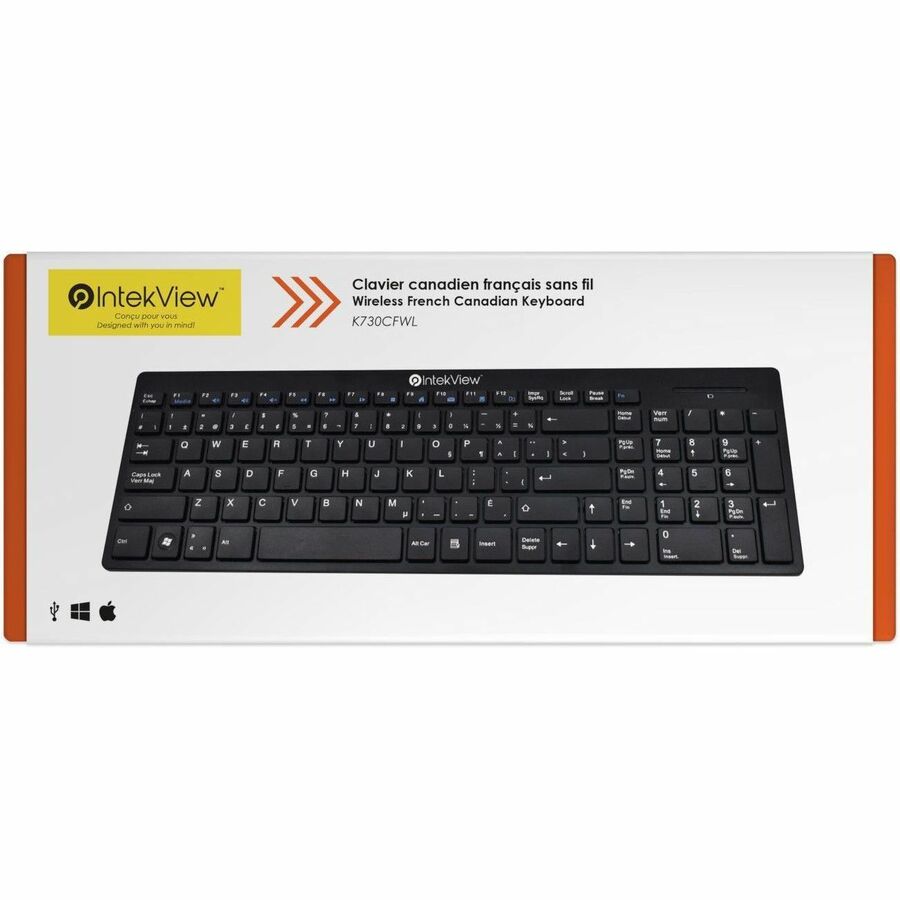 IntekView Wireless Slim Keyboard V.2 French Canadian - K730CFWL - K730CFWL