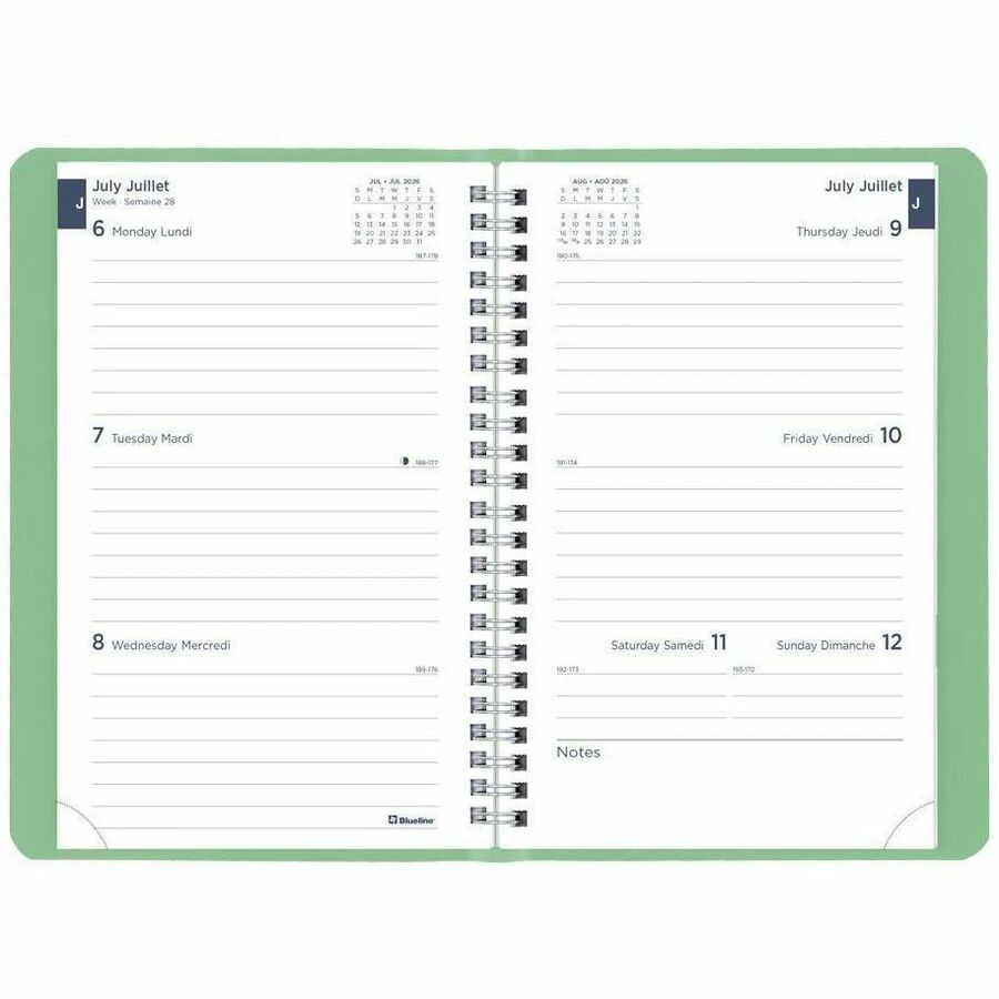 Blueline Academic Weekly Planner Fashion 2026-2027, Bilingual - CA101BF.03