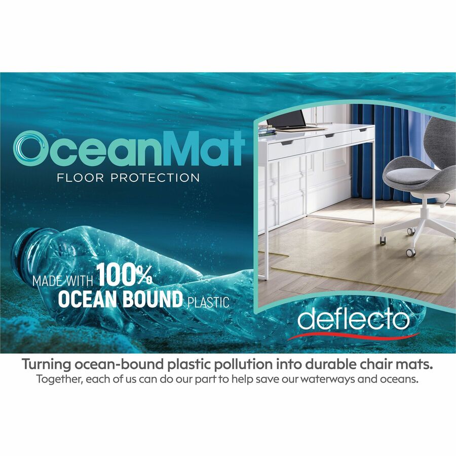 Deflecto OceanMat Chair Mat for Hard Floor - CM2G112OCB