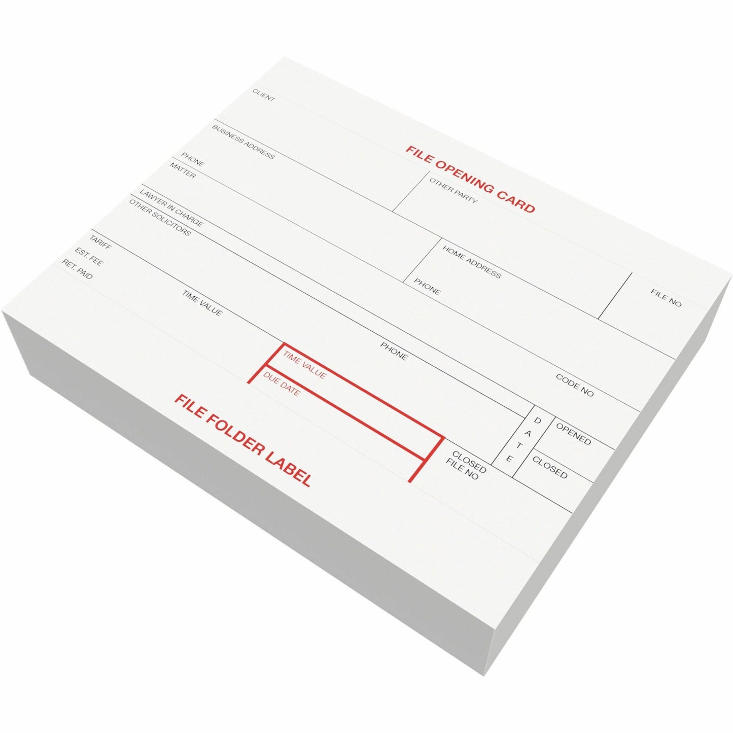 Davis Group File Opening Card
