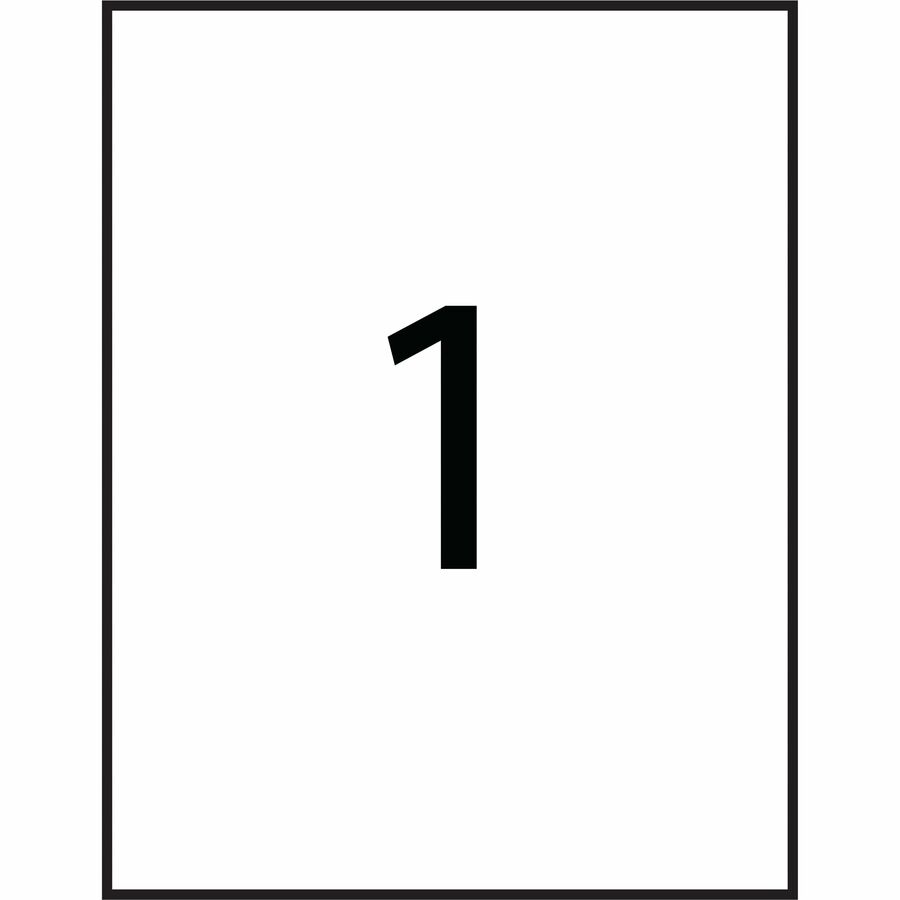 Avery Rectangle Waterproof Labels TrueBlock® 11" x 8-1/2" , Permanent Adhesive, for Laser Printers - 35525