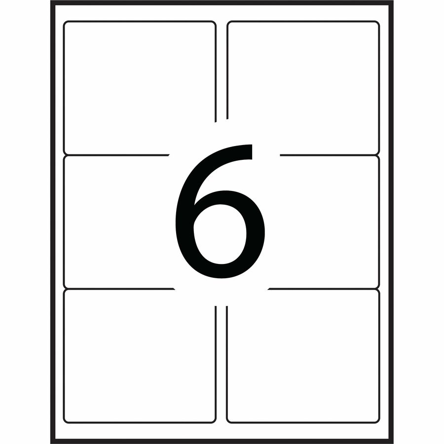 Avery Rectangle Waterproof Labels with Sure Feed™ Technology TrueBlock® 3-1/3" x 4" , Permanent Adhesive, for Laser Printers - 75524