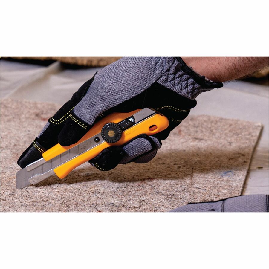 Olfa 18mm BN-L Ratchet Lock Utility Knife With a 10-Pack of Silver Snap Blades - 1118095