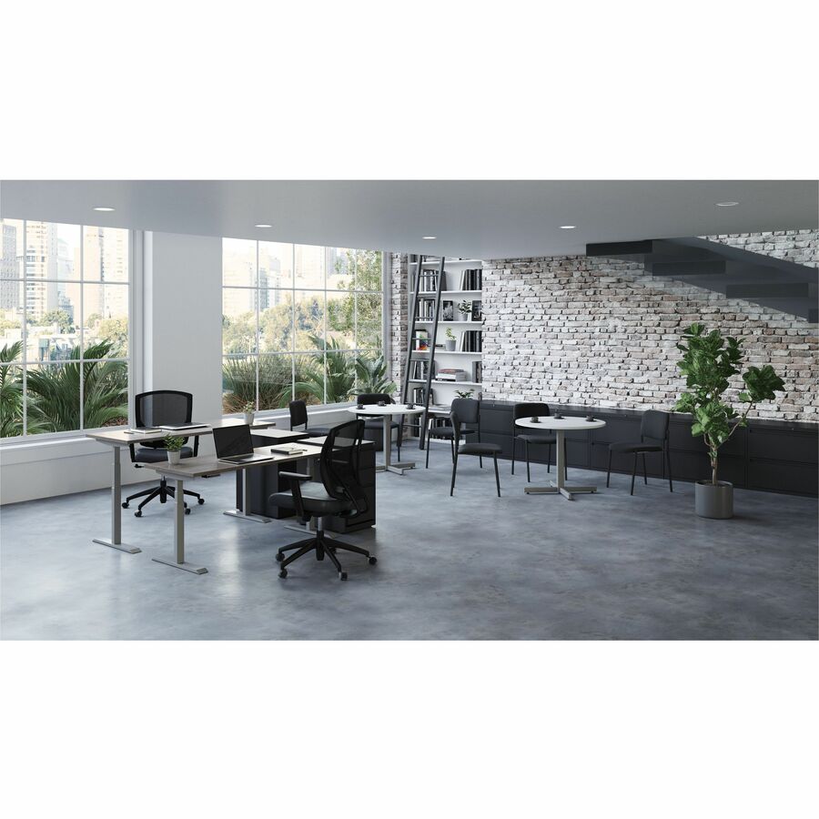 Newland 60" x 30" Height Adjustable Table, 3-Stage, Absolute Acajou/Tungsten - NL60303QHT ACJ TUN
