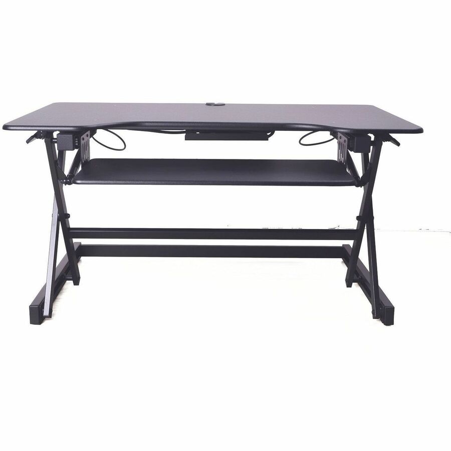 Rocelco 40" Adjustable Desk Riser with 4AC, 2USB, 1 USB-C Outlets - RDADRB-40-ACUSB