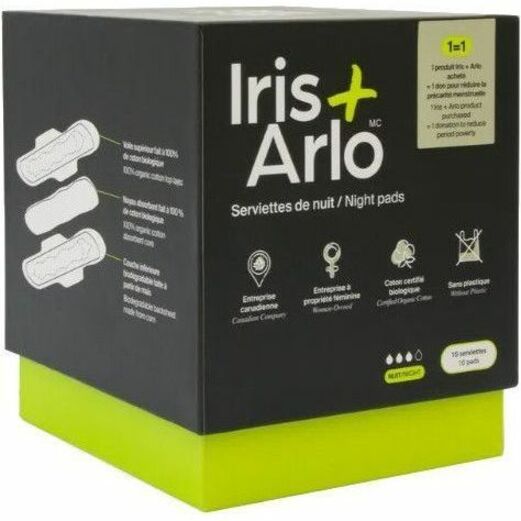 Iris + Arlo 100% Organic Cotton Night Pads - 4-6-10-1-1