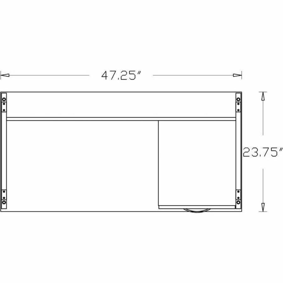 Star MIRA DESK - 2-Drawer, 48x24 - Winter Wood - MA-11-2448-WW