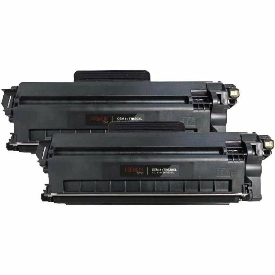 Premium Tone Laser Toner Cartridge - Box - Alternative for Brother TN830XL - Black - 2 / Pack - NCBRTN830XL-2PK
