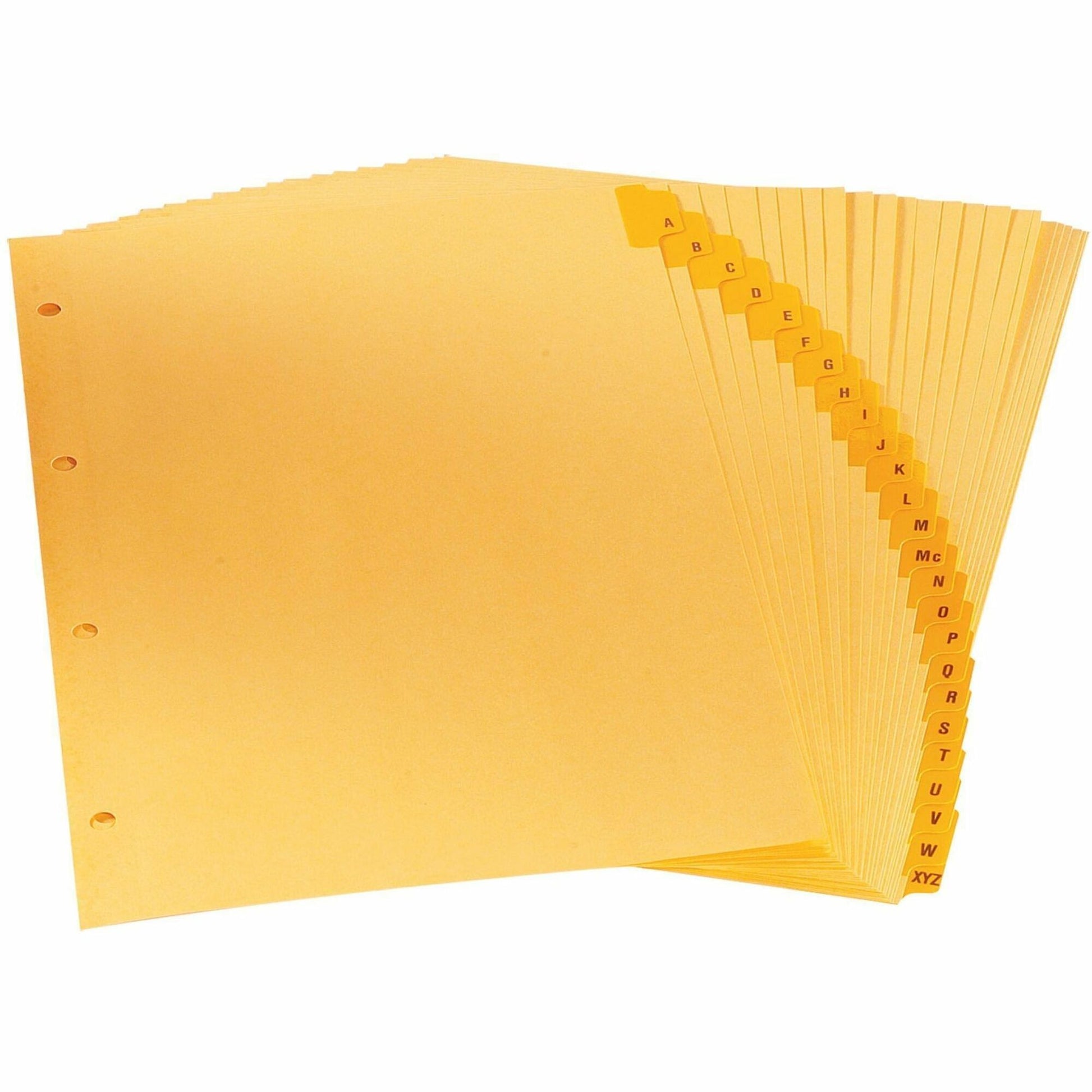 Oxford Preprinted Legal Size Tab Dividers - A-Z, Legal-Size, Buff, 25/ST