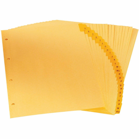 Oxford Preprinted Legal Size Tab Dividers - A-Z, Legal-Size, Buff, 25/ST
