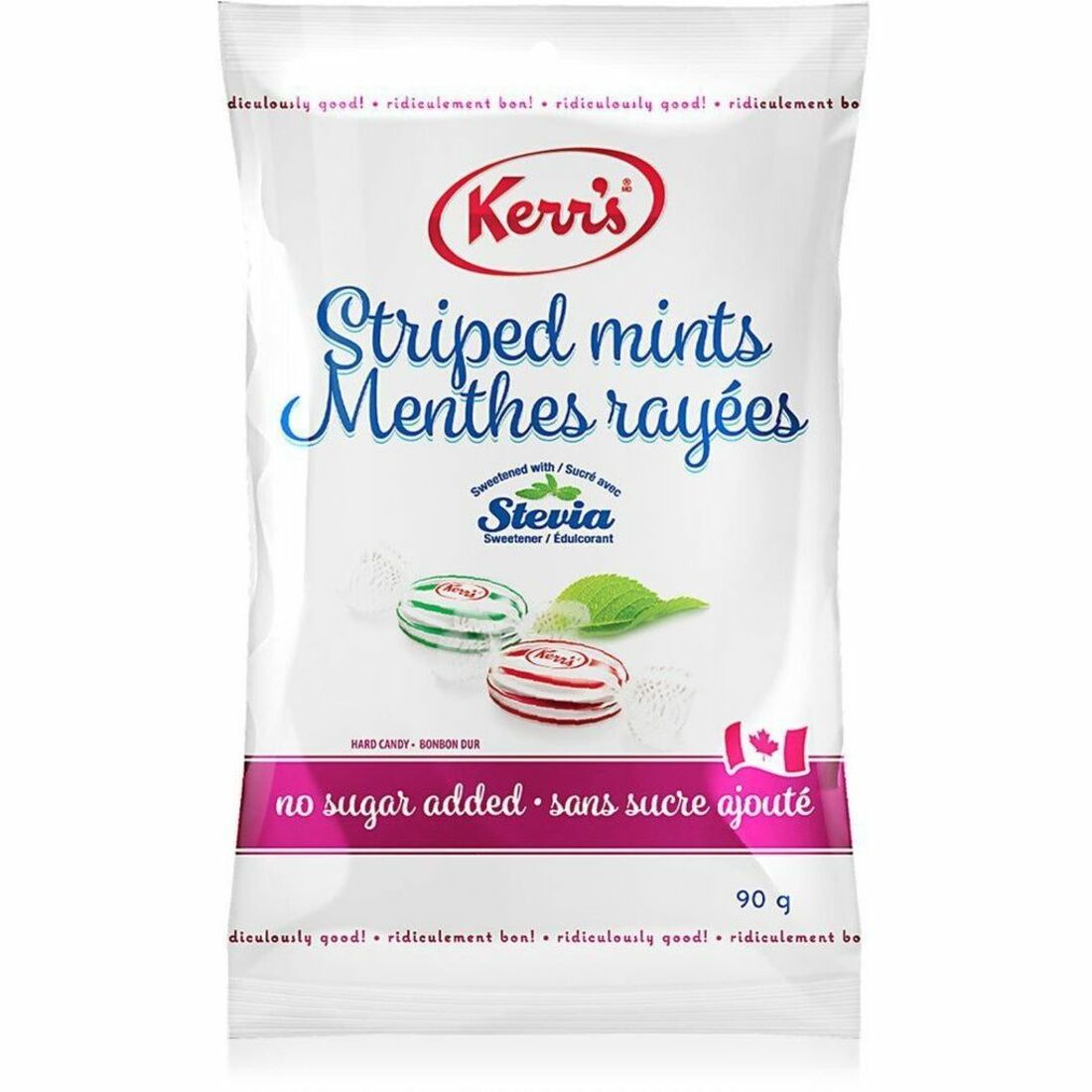 Kerr's No Sugar Added Striped Mints with Stevia