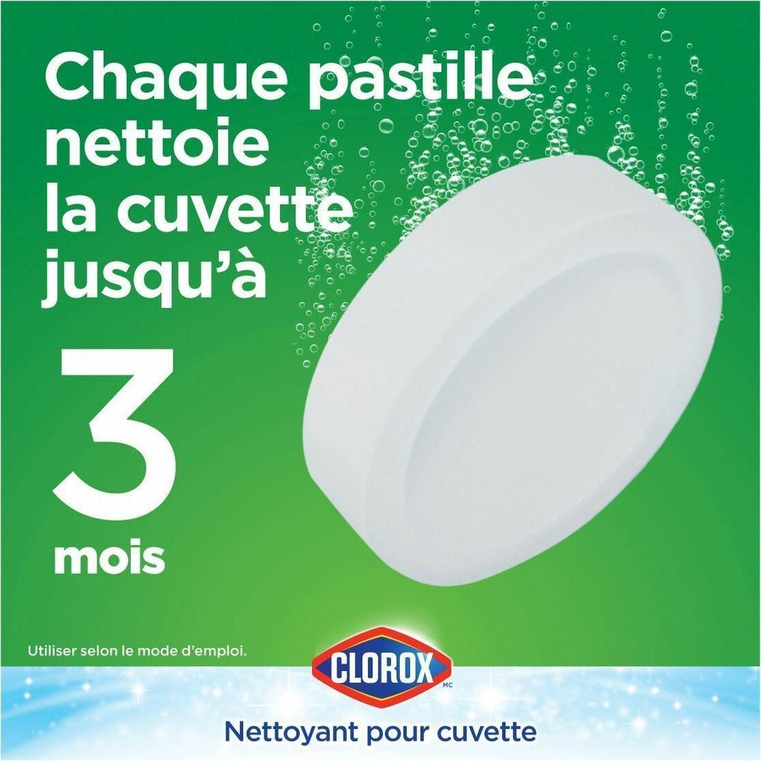 Clorox Automatic Toilet Bowl Cleaner with Bleach, 100g Tablet