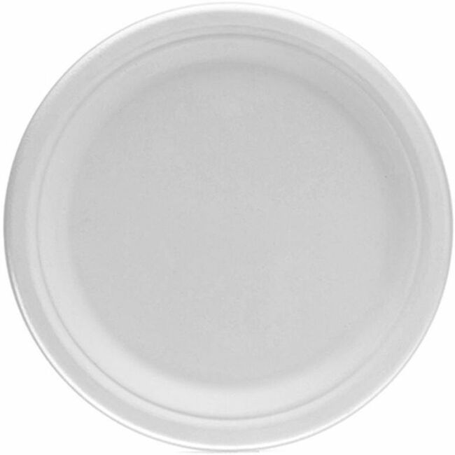 VICTORIA BAY Plate 9" Plant Fibre White Round, 125/Pack