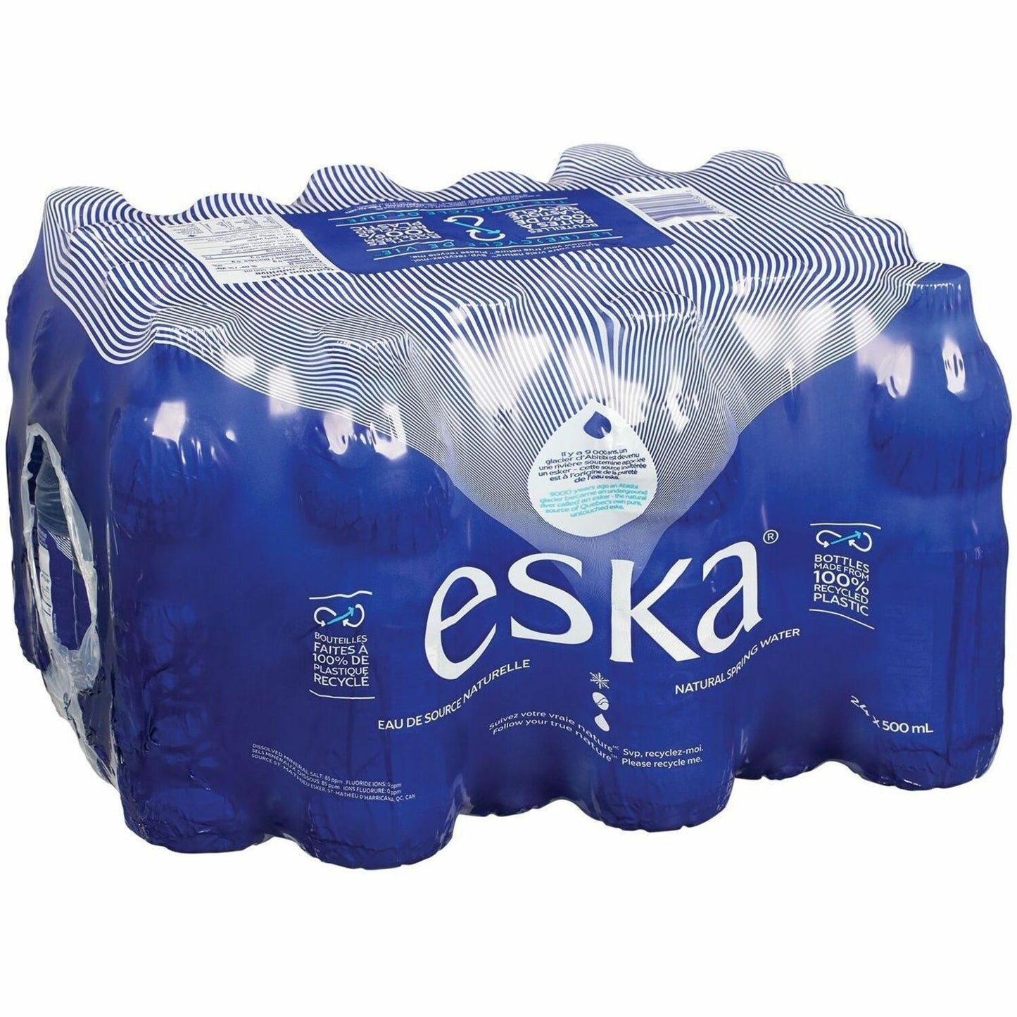 ESKA Sparkling Carbonated Spring Water, 12/Pack