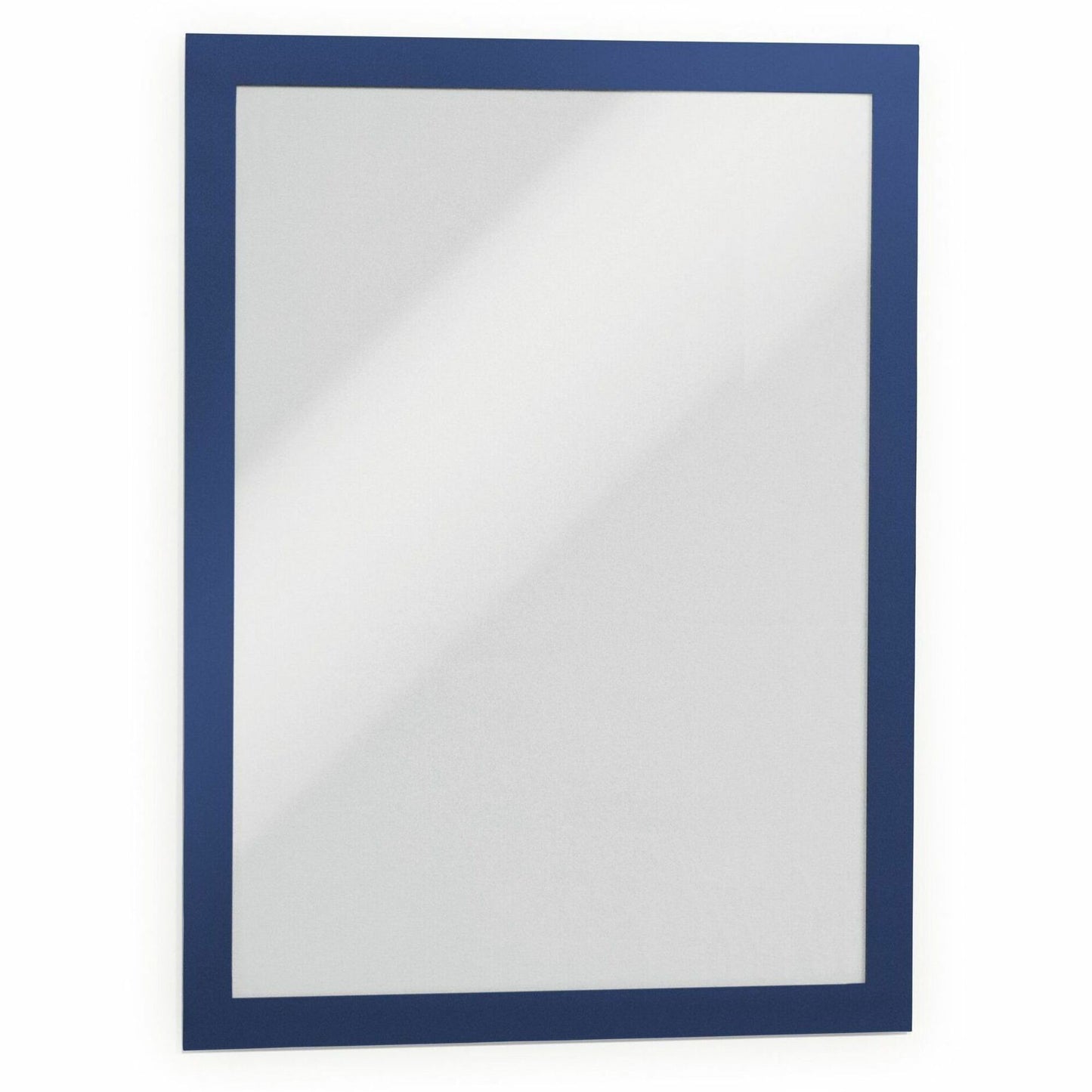 Self-adhesive A4 info-frame with magnetic, fold-up front. Ideal for non-permanent displays.