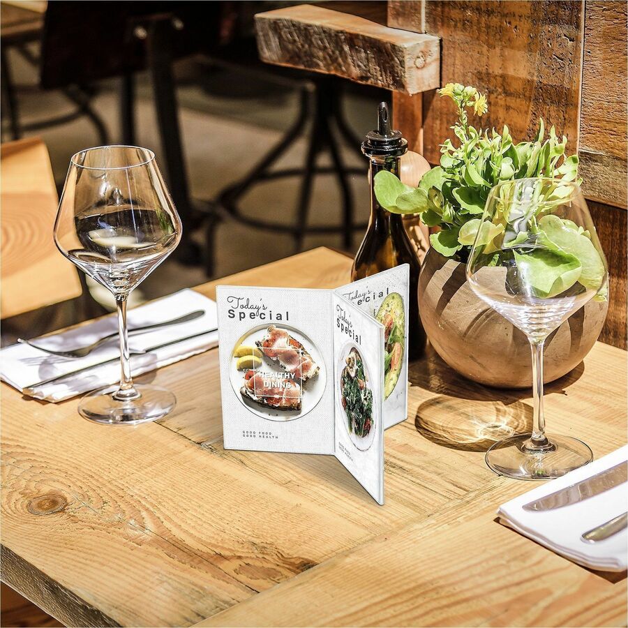 Deflecto 6-Sided Sign/Menu Holder - 4443