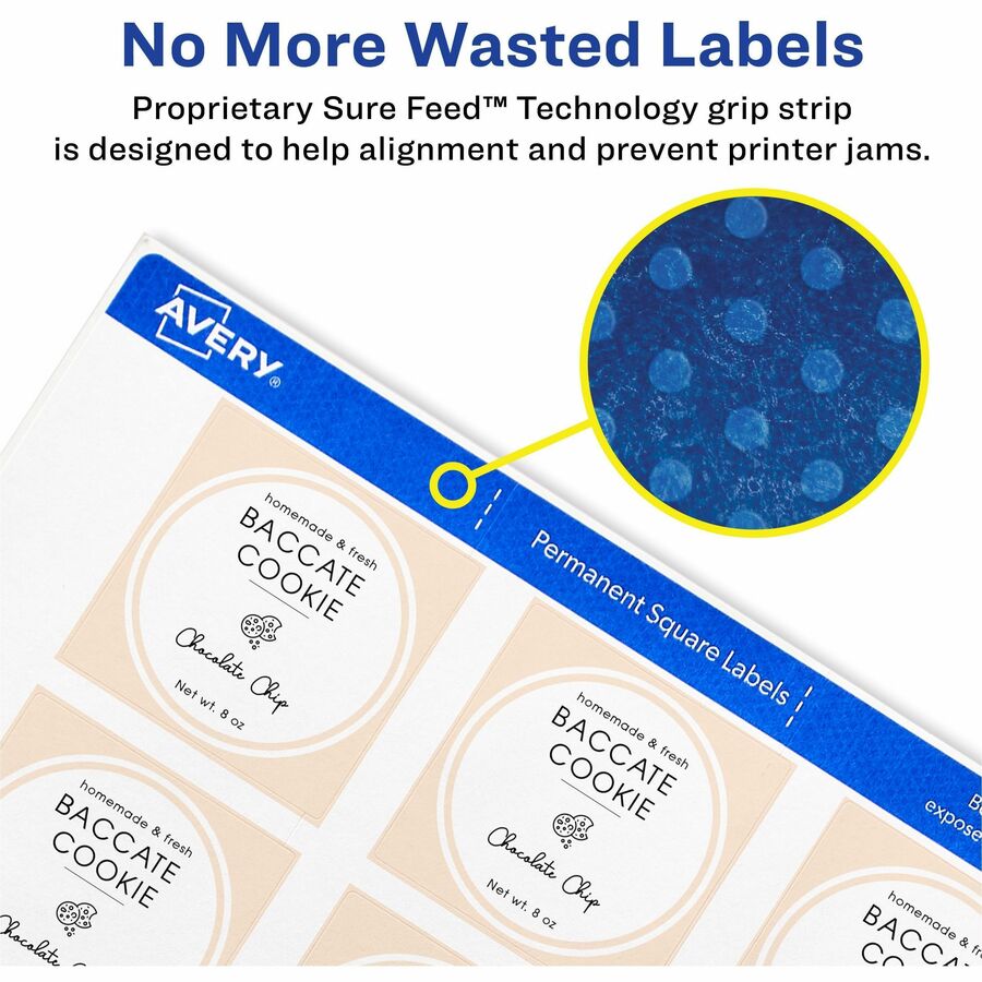 Avery® Matte White Square Labels2" x 2" - 22806-NVXC